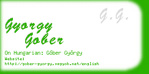 gyorgy gober business card
