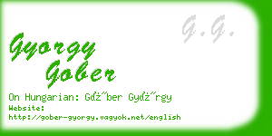 gyorgy gober business card